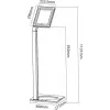 Techly ICA-TBL 1501 suporte de segurança de chão para tablets 9,7–10,1 polegadas (25,6 cm), alumínio, VESA 75x75, prateado