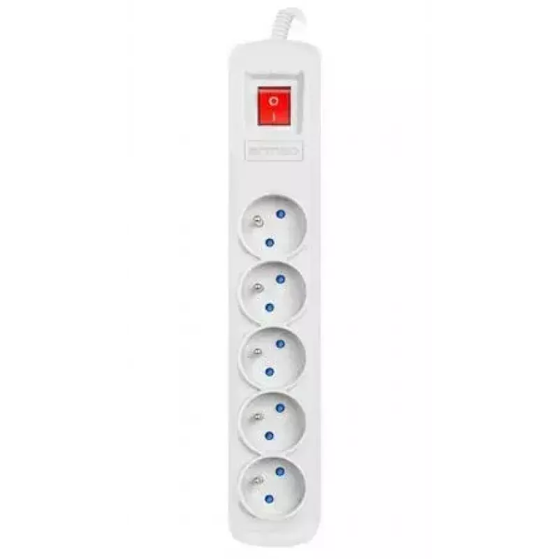 Extensão elétrica ARMAC ARC 5 — 5 tomadas, cabo 1,5 m, cinzento