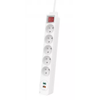 Hama 44133758 extensão elétrica 1,4 m 5 tomadas AC interior branco
