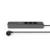 Hama 00223192 cabo de extensão 1,4 m 3 tomadas AC interior preto, cinzento