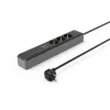 Hama 00223192 cabo de extensão 1,4 m 3 tomadas AC interior preto, cinzento