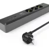 Hama 00223192 cabo de extensão 1,4 m 3 tomadas AC interior preto, cinzento