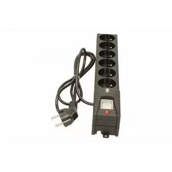 Proteção contra sobretensões lestar LX 610 G-A – 6 saídas AC, IEC 320, cabo 1,5 m, 155 J, 230 V, preto