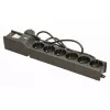 Lestar LX 610 G-A extensão com proteção contra sobretensões, 6 tomadas, cabo de 1,5 m, 155 J, 230 V, 10 A, com interruptor, preta