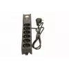 Lestar LX 610 G-A extensão com proteção contra sobretensões, 6 tomadas, cabo de 1,5 m, 155 J, 230 V, 10 A, com interruptor, preta