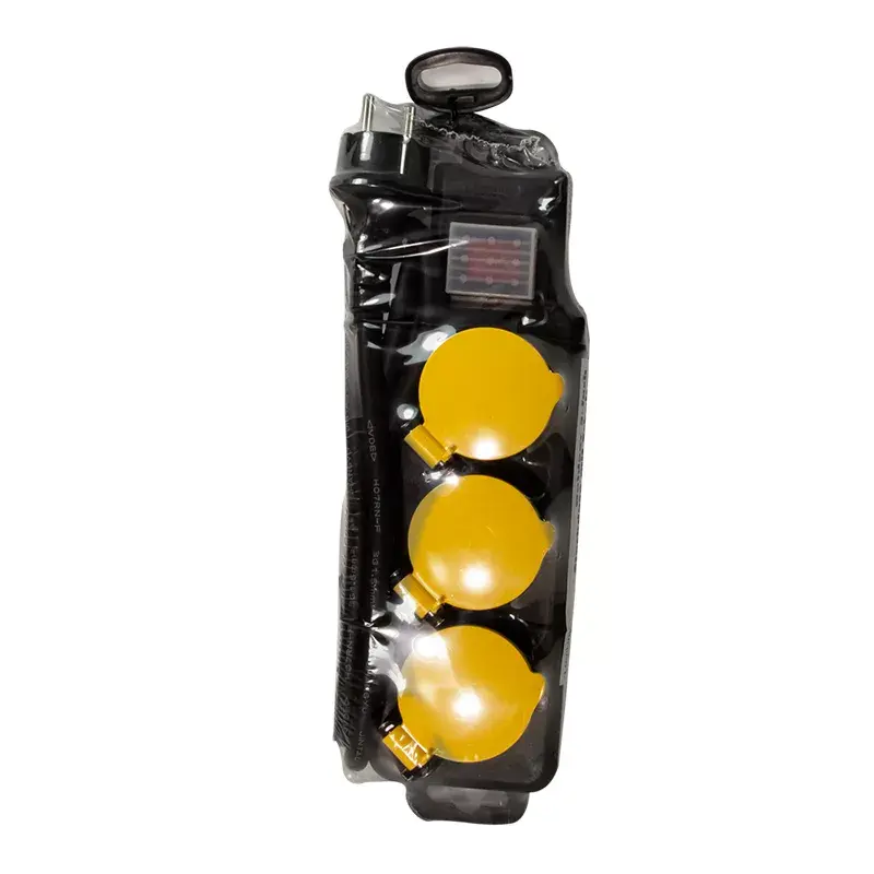Extensão elétrica LogiLink LPS253 1,5 m 3 tomadas AC exterior preto amarelo
