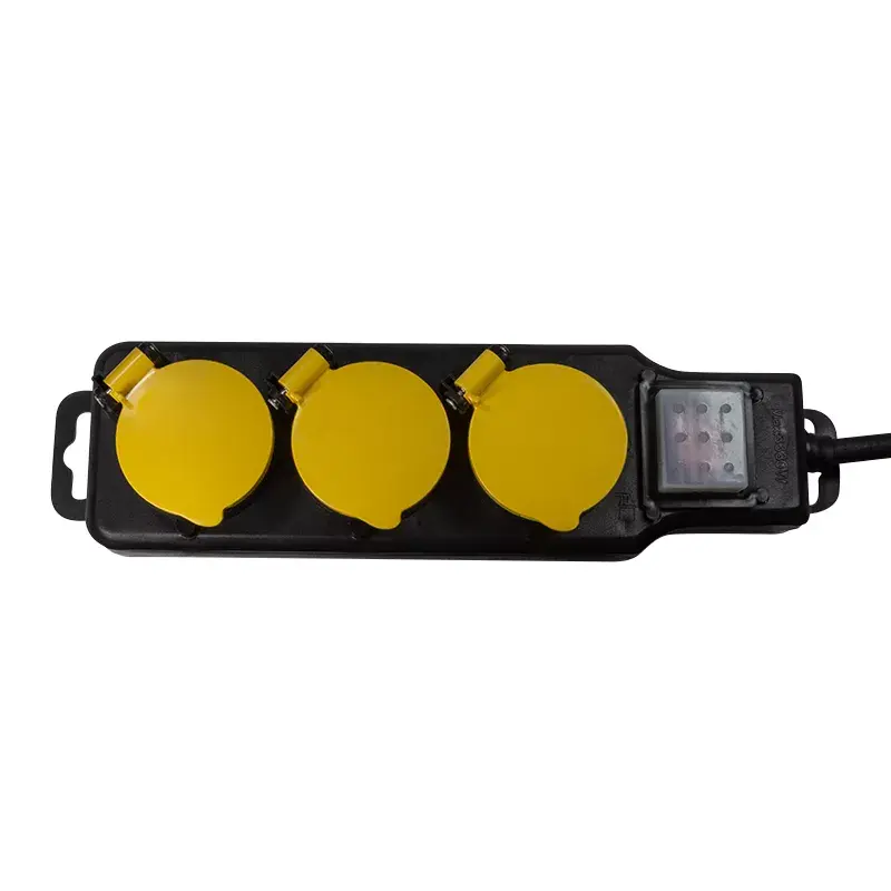 Extensão elétrica LogiLink LPS253 1,5 m 3 tomadas AC exterior preto amarelo
