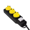 Extensão elétrica LogiLink LPS253 1,5 m 3 tomadas AC exterior preto amarelo