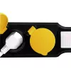 Extensão elétrica LogiLink LPS253 1,5 m 3 tomadas AC exterior preto amarelo