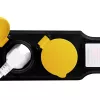 Cabo de extensão elétrica LogiLink LPS254 1,5 m 4 tomadas AC exterior preto amarelo