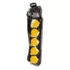 Extensão elétrica LogiLink LPS255 1,5 m 5 tomadas AC exterior preto amarelo