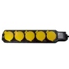 Extensão elétrica LogiLink LPS255 1,5 m 5 tomadas AC exterior preto amarelo