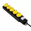 Extensão elétrica LogiLink LPS255 1,5 m 5 tomadas AC exterior preto amarelo