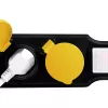 Extensão elétrica LogiLink LPS255 1,5 m 5 tomadas AC exterior preto amarelo