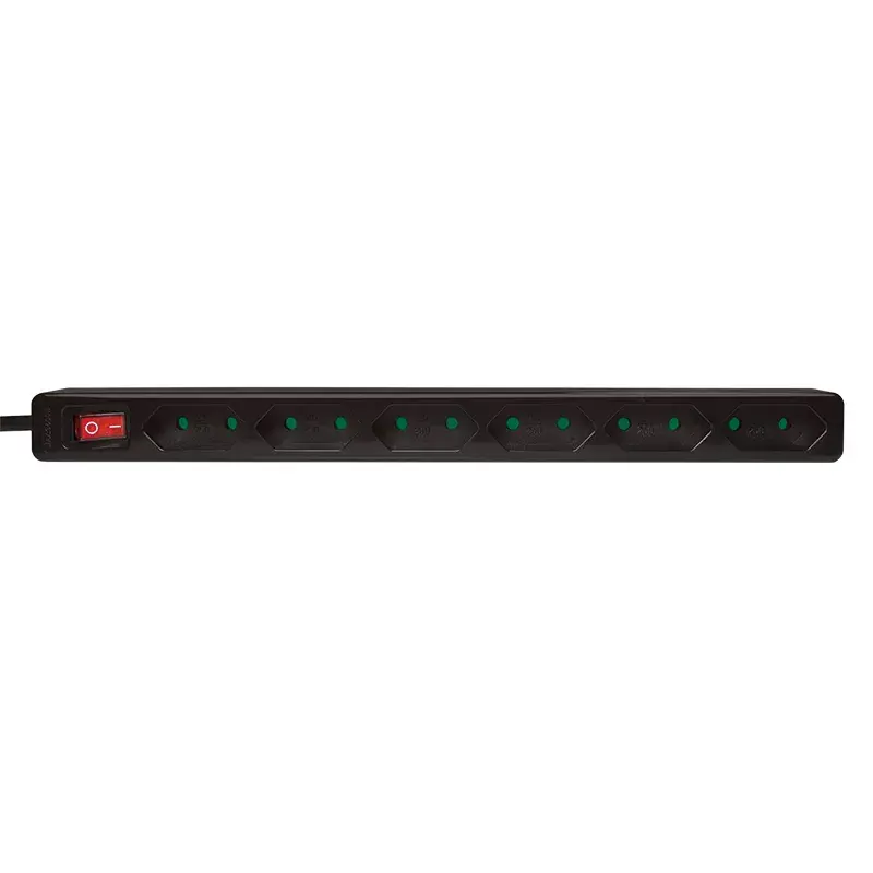 Extensão elétrica LogiLink LPS232B 1,5m 6 tomadas AC interior preto