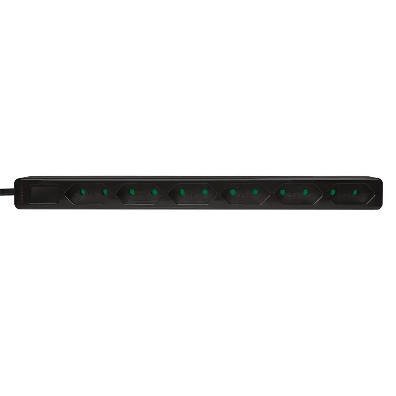Extensão elétrica LogiLink LPS231B 1,5m 6 tomadas AC interior preto