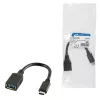 Cabo USB LogiLink USB C - USB A 0,15m CU0098 preto