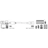 Cabo USB LogiLink USB C - USB A 0,15m CU0098 preto