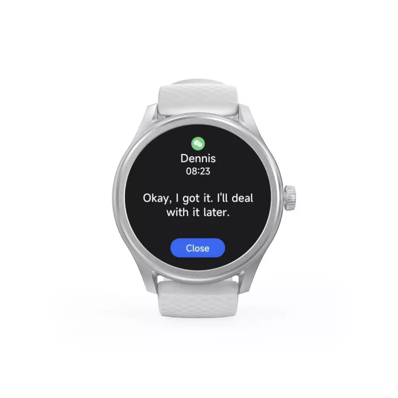 Smartwatch Hama Fit Watch 5010, LCD de 1,38 polegadas (3,51 cm), 46 mm, frequência cardíaca, SpO2, IP68, Bluetooth, prateado