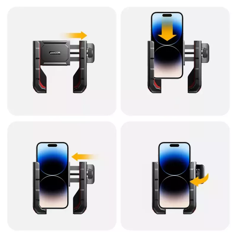 Suporte para telemóvel de mota Joyroom JR-ZS266 com mordente ajustável seguro para guiador
