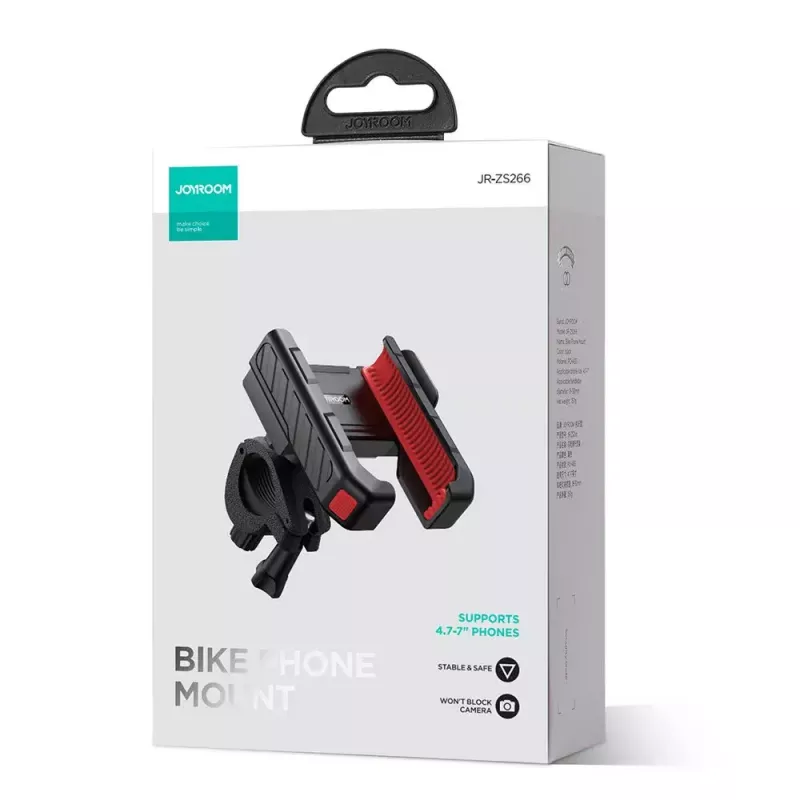 Suporte para telemóvel de mota Joyroom JR-ZS266 com mordente ajustável seguro para guiador