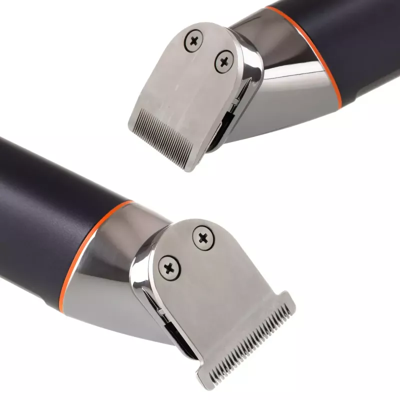 Conjunto de cuidados elétrico Adler AD 2946 – aparador de barba 5-em-1 sem fios para homem, 4 níveis de comprimento, 60 min. de autonomia, preto/aço inoxidável