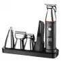 Conjunto de cuidados elétrico Adler AD 2946 – aparador de barba 5-em-1 sem fios para homem, 4 níveis de comprimento, 60 min. de autonomia, preto/aço inoxidável