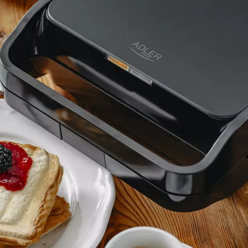 Sanduicheira 2-em-1 Adler AD 3070b — 850 W, 2 placas, preto