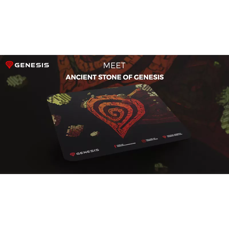Tapete de rato gaming GENESIS Ancient Stone, multicolor, imagem, tecido, borracha