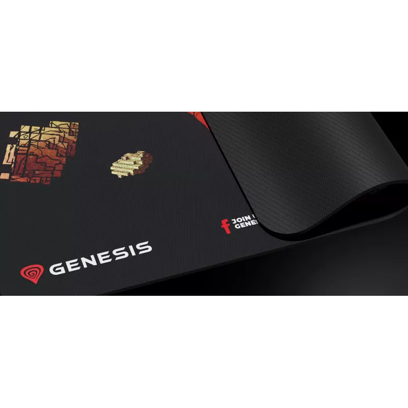 Tapete de rato gaming GENESIS Ancient Stone, multicolor, imagem, tecido, borracha