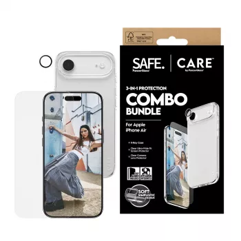 Proteção de ecrã + película para câmara e parte traseira combo PanzerGlass para iPhone 17 Air CR78718