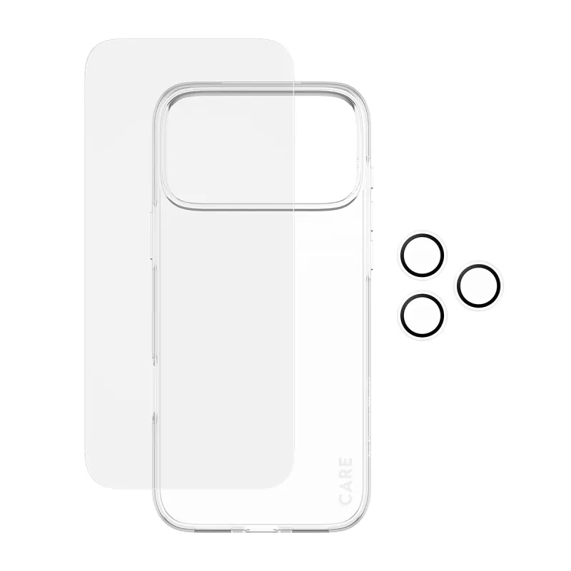 Combo de proteção de ecrã, capa e proteção de lentes da câmara PanzerGlass para iPhone 17 Pro Max CR60725