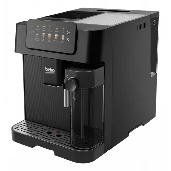 Máquina de café automática Beko CEG7304B CaffeExperto com lança de vapor, máquina de café expresso, 2 l, grãos de café, moinho integrado, 1350 W, preto, prateado