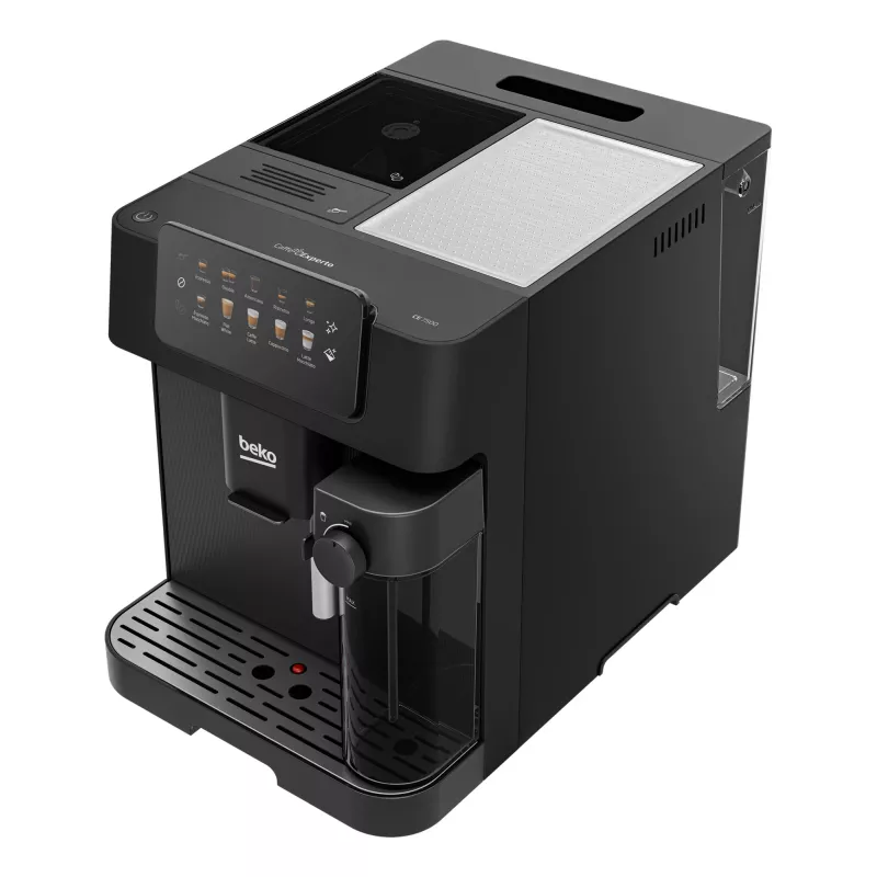 Máquina de café automática Beko CEG7304B CaffeExperto com lança de vapor, máquina de café expresso, 2 l, grãos de café, moinho integrado, 1350 W, preto, prateado