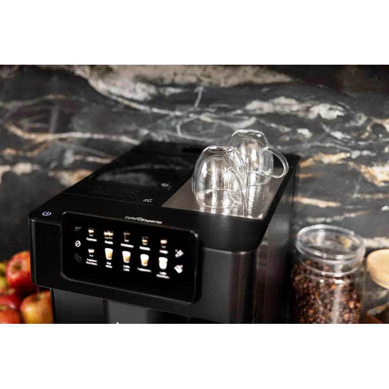 Máquina de café automática Beko CEG7304B CaffeExperto com lança de vapor, máquina de café expresso, 2 l, grãos de café, moinho integrado, 1350 W, preto, prateado