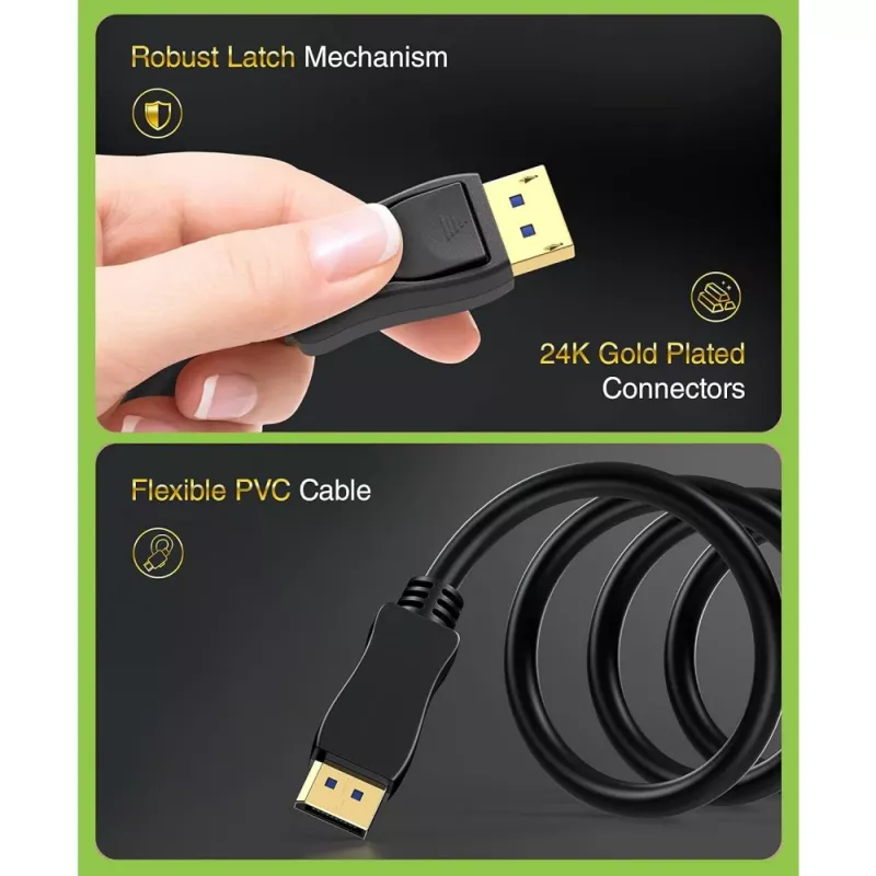 Cabo DisplayPort Techly ICOC-DSP-A21-020 2 m preto