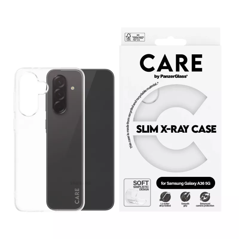Capa PanzerGlass CARE™ by ® X-Ray Samsung Galaxy A36 5G, capa, Samsung, Samsung - Galaxy A36 5G, 17 cm (6,7 polegadas), transparente