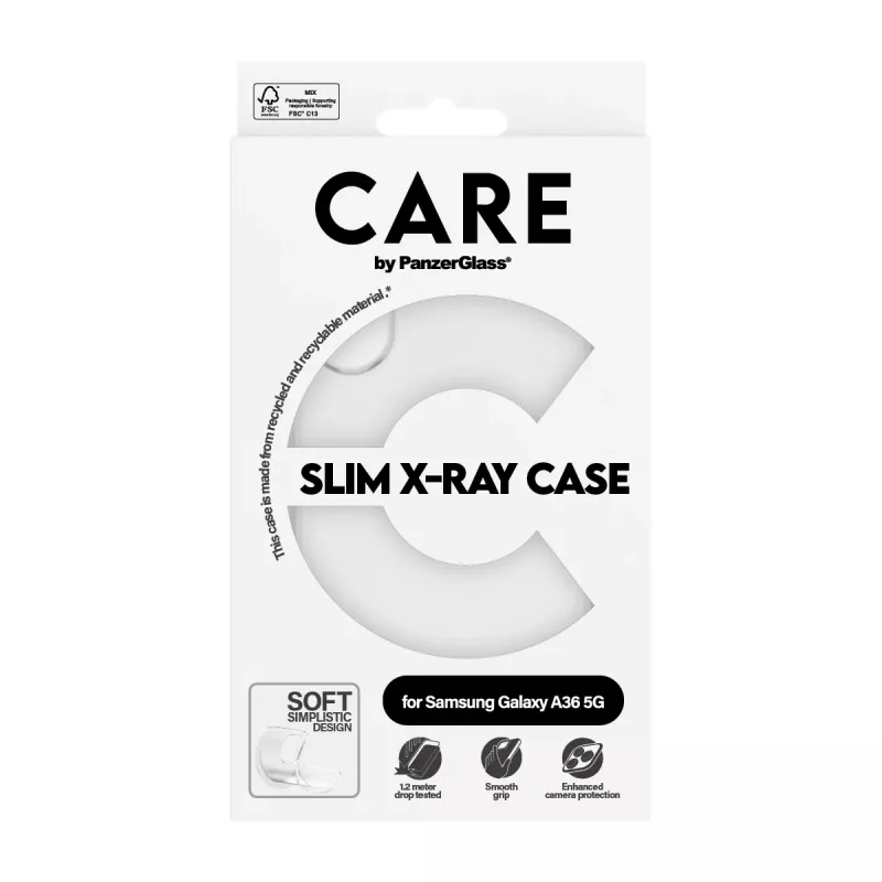Capa PanzerGlass CARE™ by ® X-Ray Samsung Galaxy A36 5G, capa, Samsung, Samsung - Galaxy A36 5G, 17 cm (6,7 polegadas), transparente