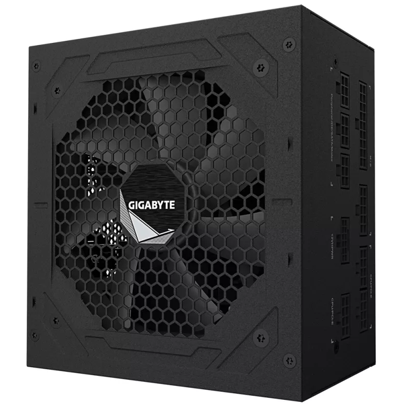 Fonte de alimentação GIGABYTE UD850GM PG5 V2 - PCIe Gen 5.1, 80 PLUS Gold, construção totalmente modular, ventoinha 120mm, compatível ATX 3.1, ficha EU