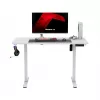 Huzaro Hero 8.1 secretária gaming, regulável em altura, 120x60 cm, branca