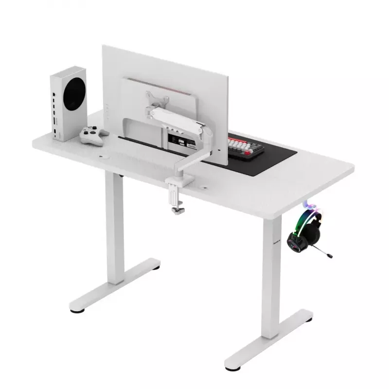 Huzaro Hero 8.1 secretária gaming, regulável em altura, 120x60 cm, branca