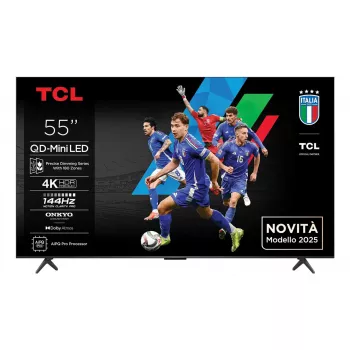 TV TCL 55Q6C 55 polegadas QD-Mini LED 4K Ultra HD, 3840×2160, Google TV, HDMI 2.1, 2.1ch 40W, HDR10+