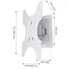 Suporte de parede Techly para LCD LED 19-37'' inclinável 1 articulação branco ICA-LCD 2900WH