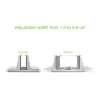 Techly ICA-TBL 010 suporte vertical de alumínio para portátil até 17 polegadas, largura ajustável