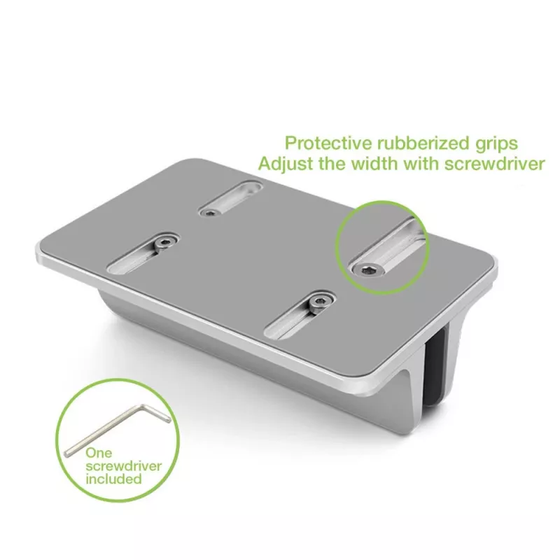 Techly ICA-TBL 010 suporte vertical de alumínio para portátil até 17 polegadas, largura ajustável