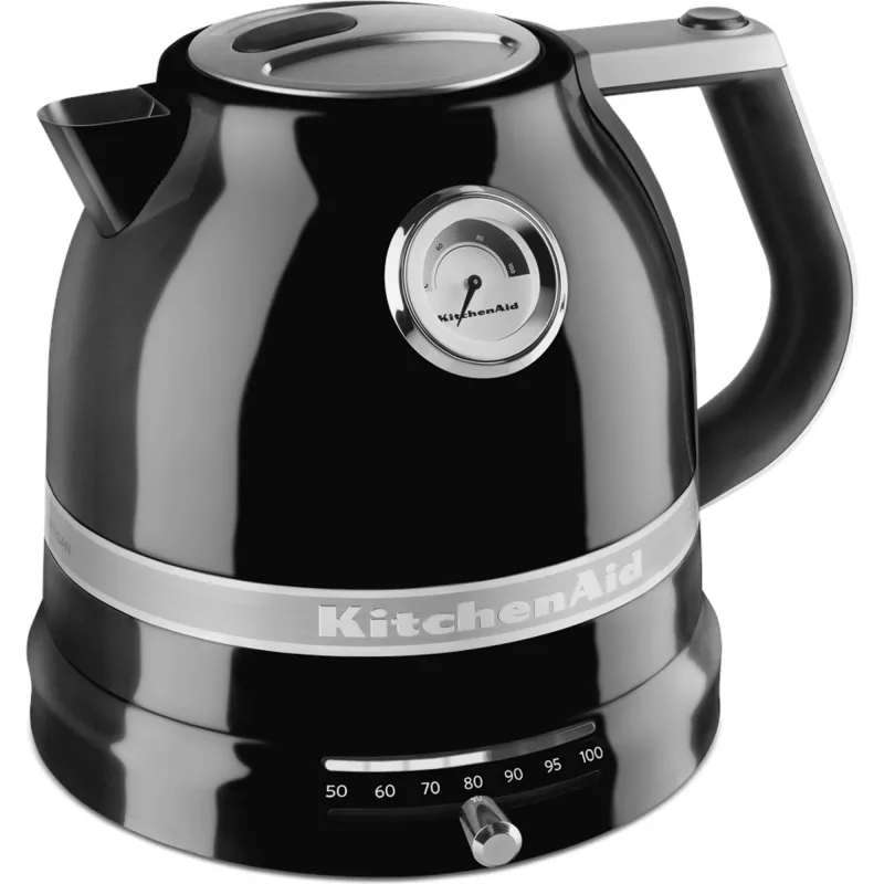 Chaleira elétrica KITCHENAID 1,5 L 2400 W preto, 7 definições de temperatura, aço inoxidável/alumínio