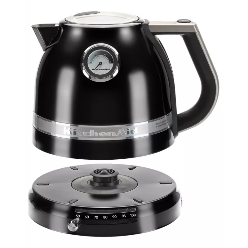 Chaleira elétrica KITCHENAID 1,5 L 2400 W preto, 7 definições de temperatura, aço inoxidável/alumínio