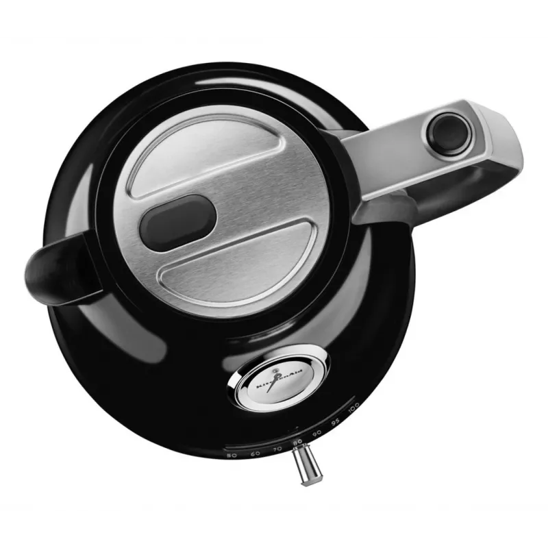 Chaleira elétrica KITCHENAID 1,5 L 2400 W preto, 7 definições de temperatura, aço inoxidável/alumínio