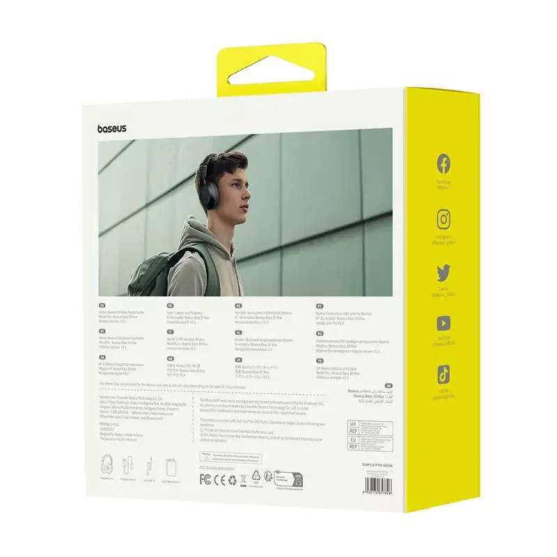 Auscultadores Baseus Bass 30 Max Wireless