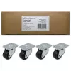 Conjunto de rodas para rack QOLTEC 4 unidades sem travão modelo 54508